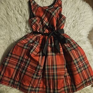 Polo by Ralph Lauren Red and Black Plaid Kids Dress